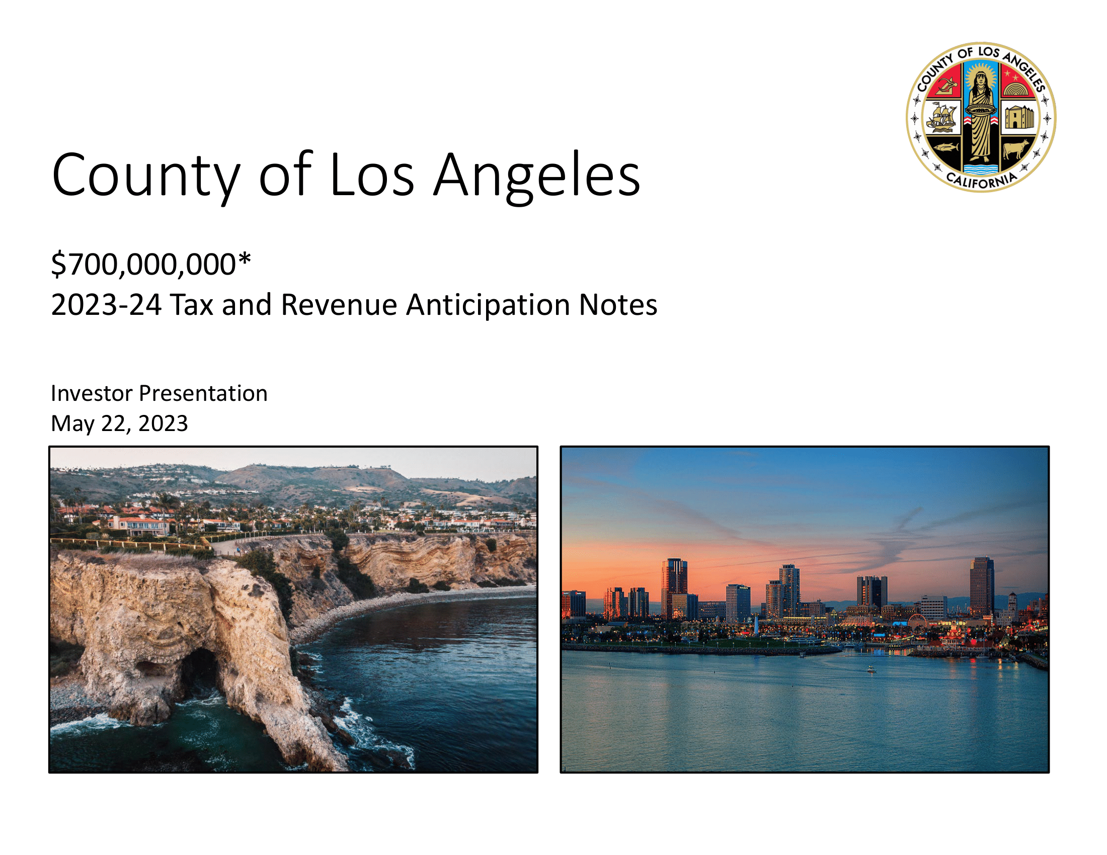 2023-24 Tax and Revenue Anticipation Notes Investor Presentation