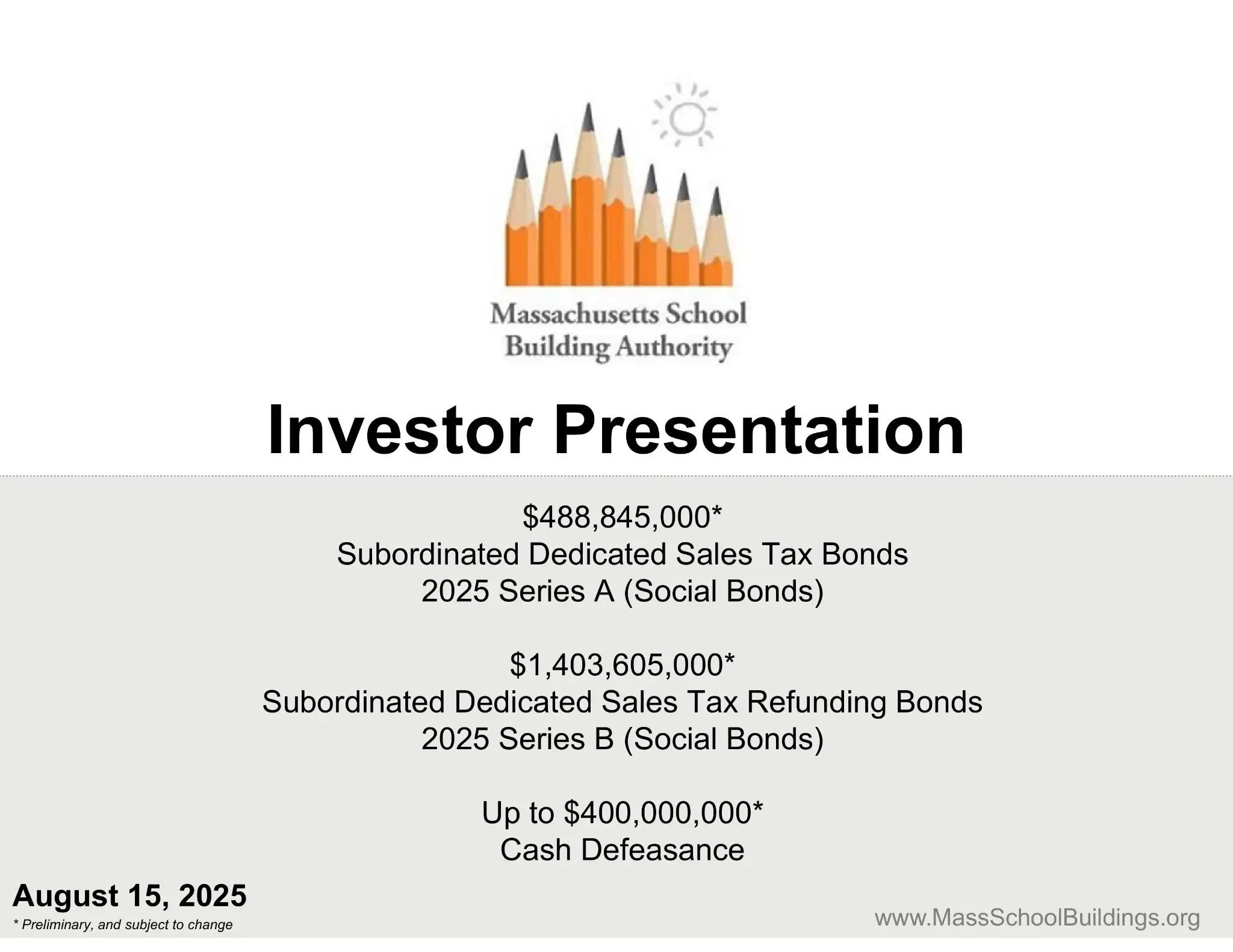 Roadshow for MSBA Investor Relations