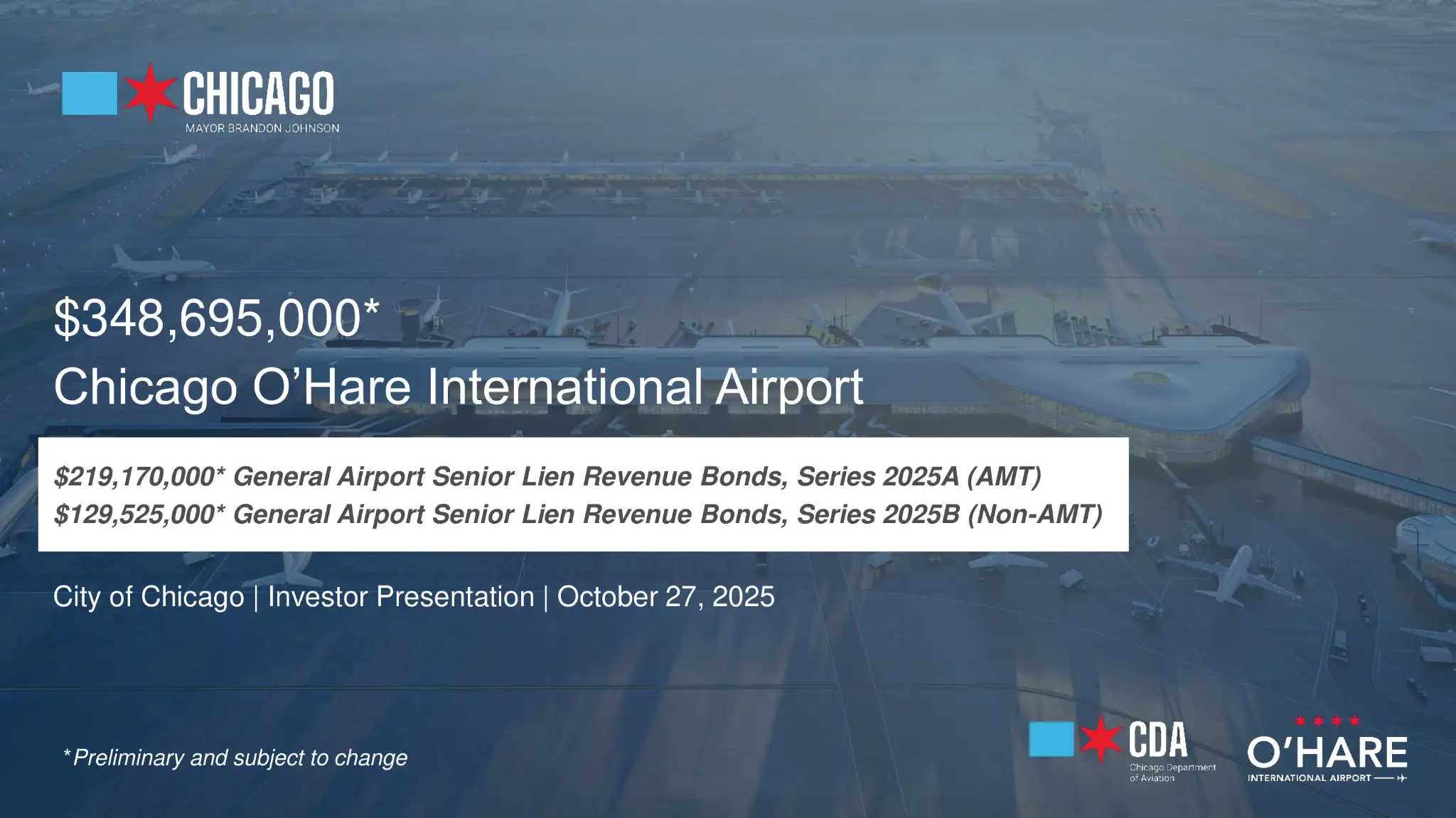 Roadshow for City of Chicago Investor Relations