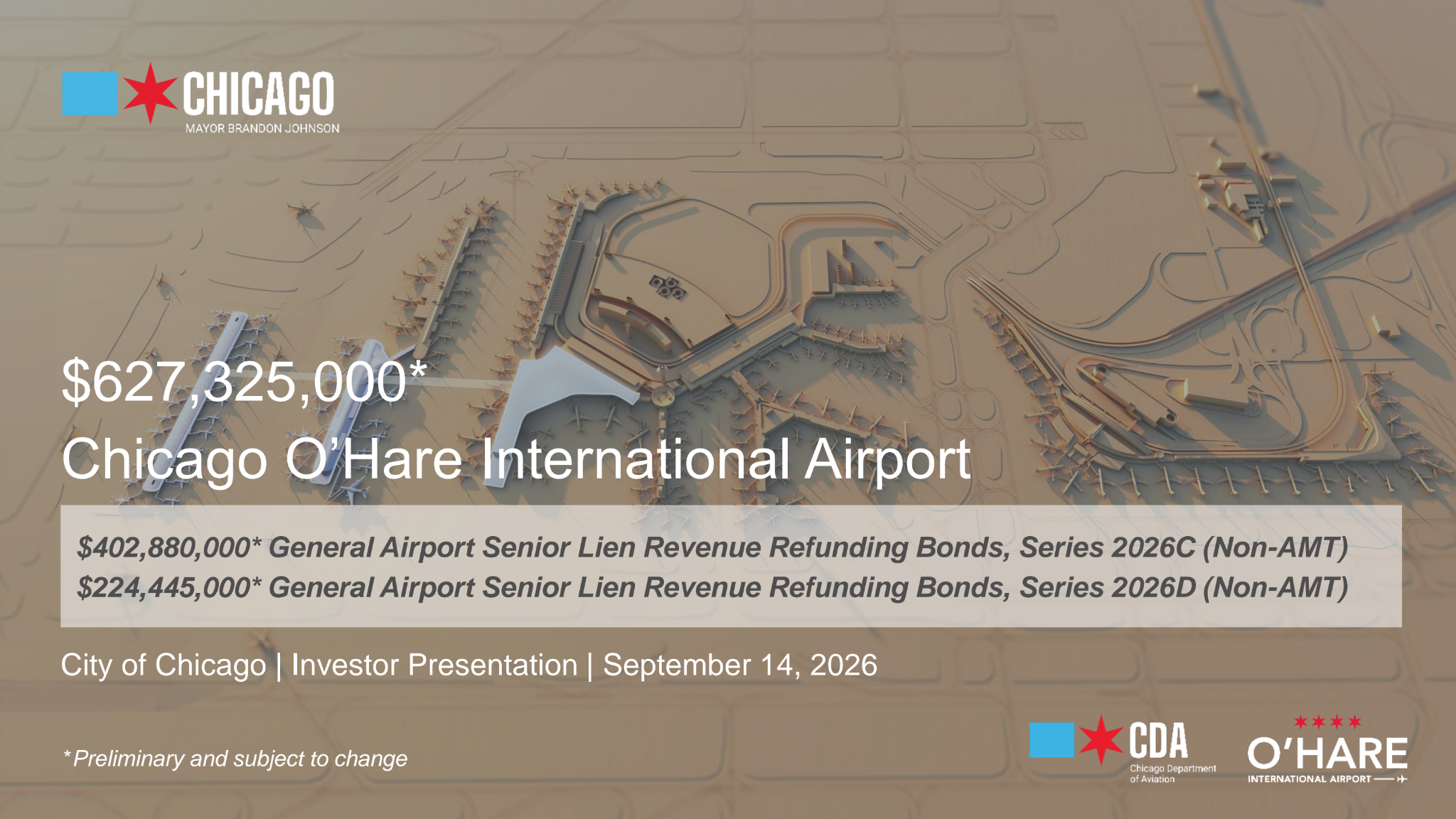 Roadshow for City of Chicago Investor Relations
