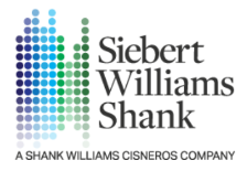 Logo for Siebert Williams Shank.