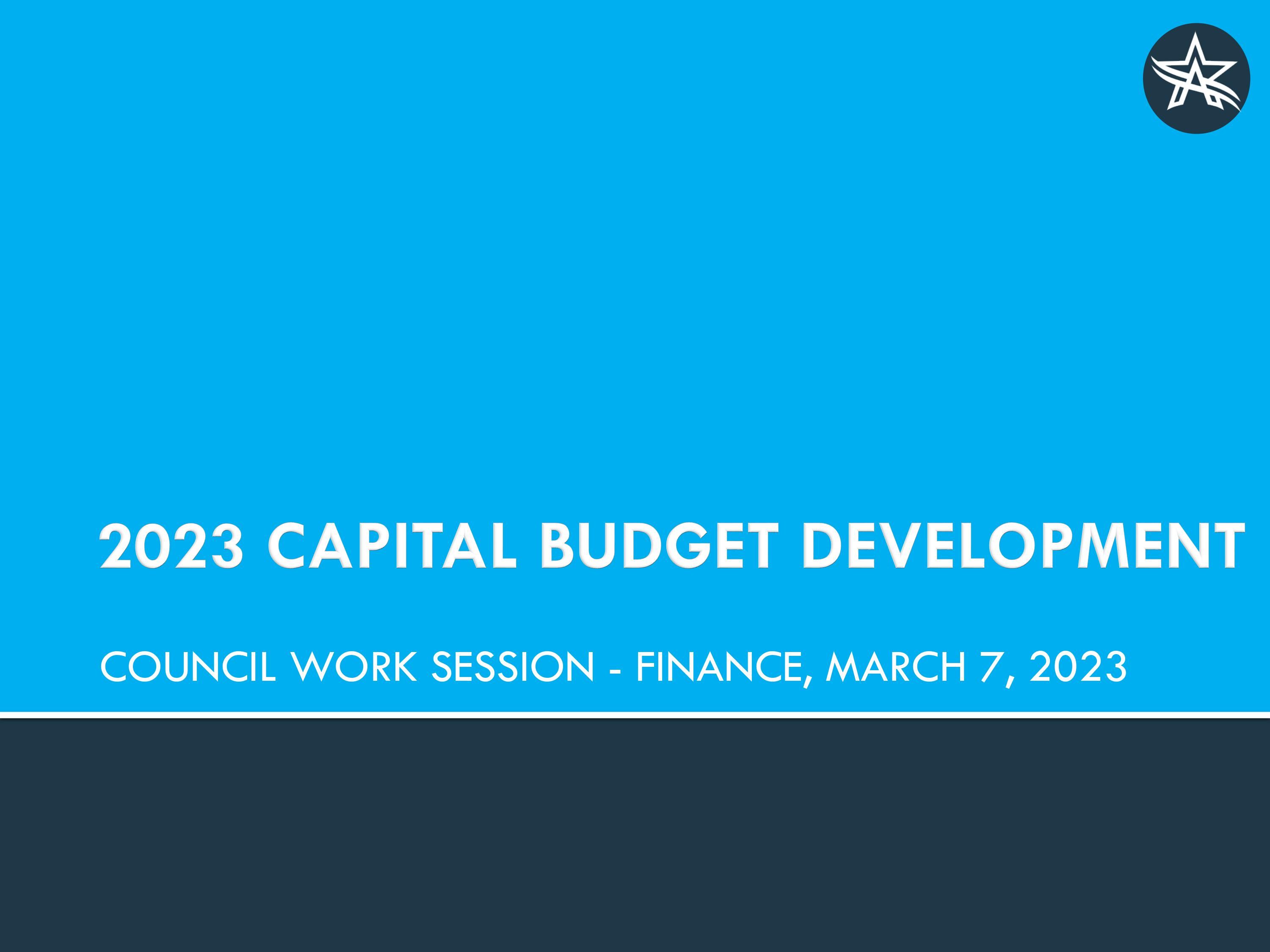 2023 Capital Budget Development