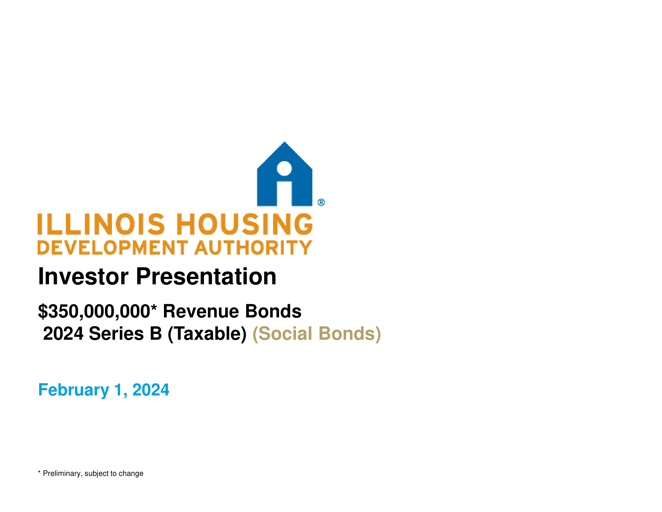 IHDA Revenue Bonds 2024 Series B (Taxable) (Social Bonds)