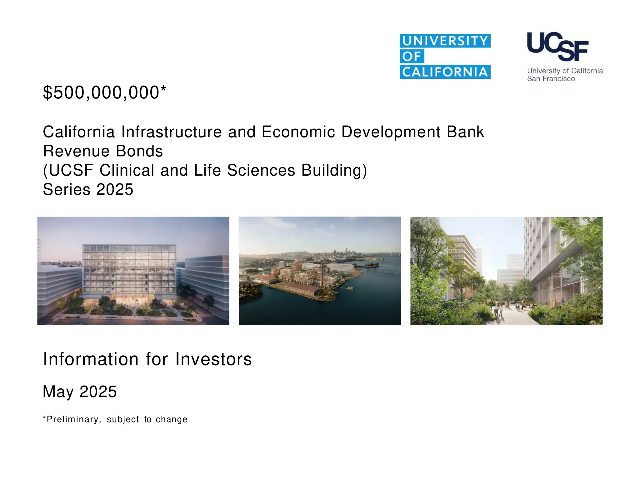 Roadshow for University of California