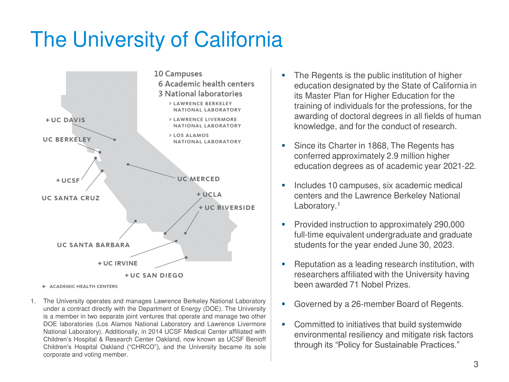 The University of California