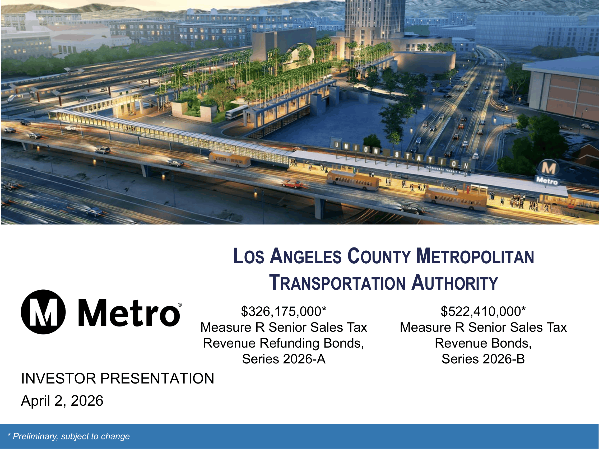 Roadshow for Metro Investor Relations