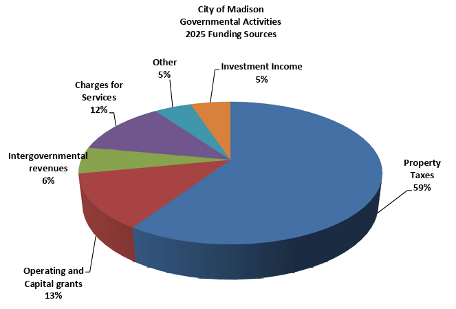 Governmental Activities 2025 Funding Sources