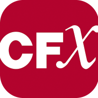 Logo for cfX.