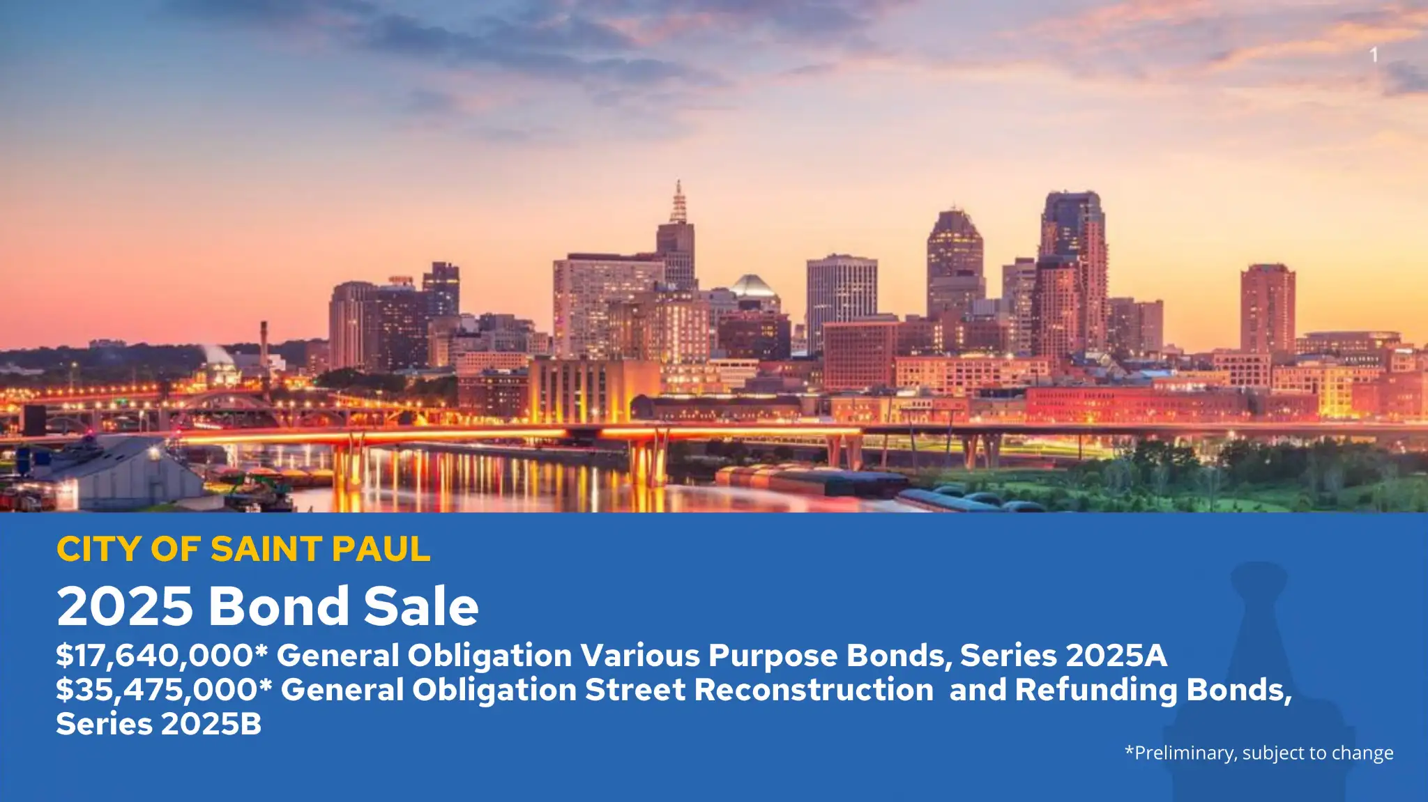 Roadshow for Saint Paul Investor Relations
