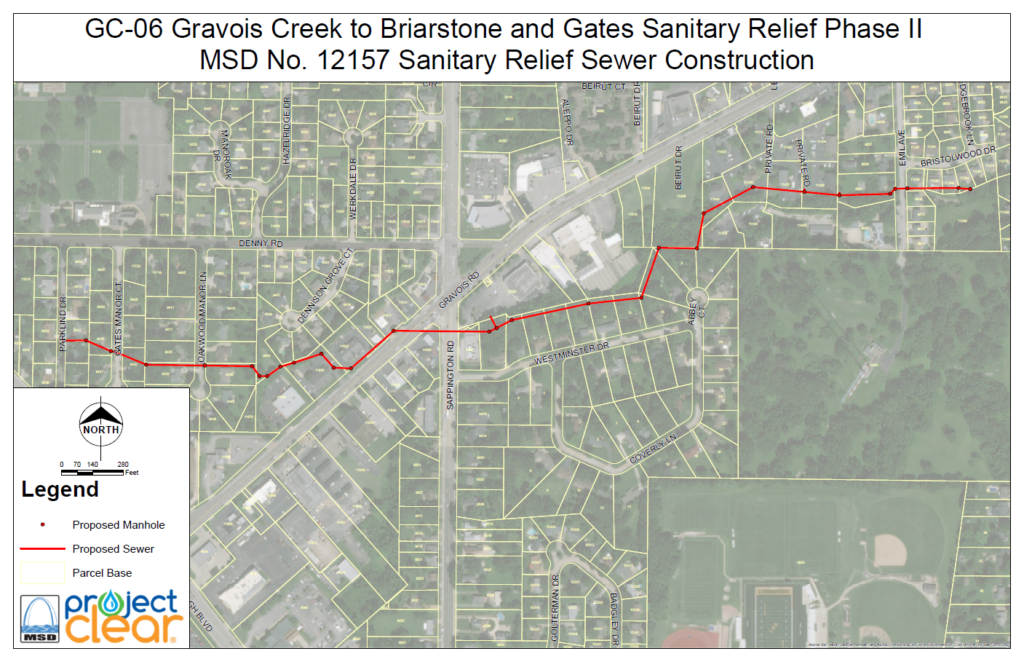 GC-06 Gravois Creek Sanitary Relief Phase II Project Map