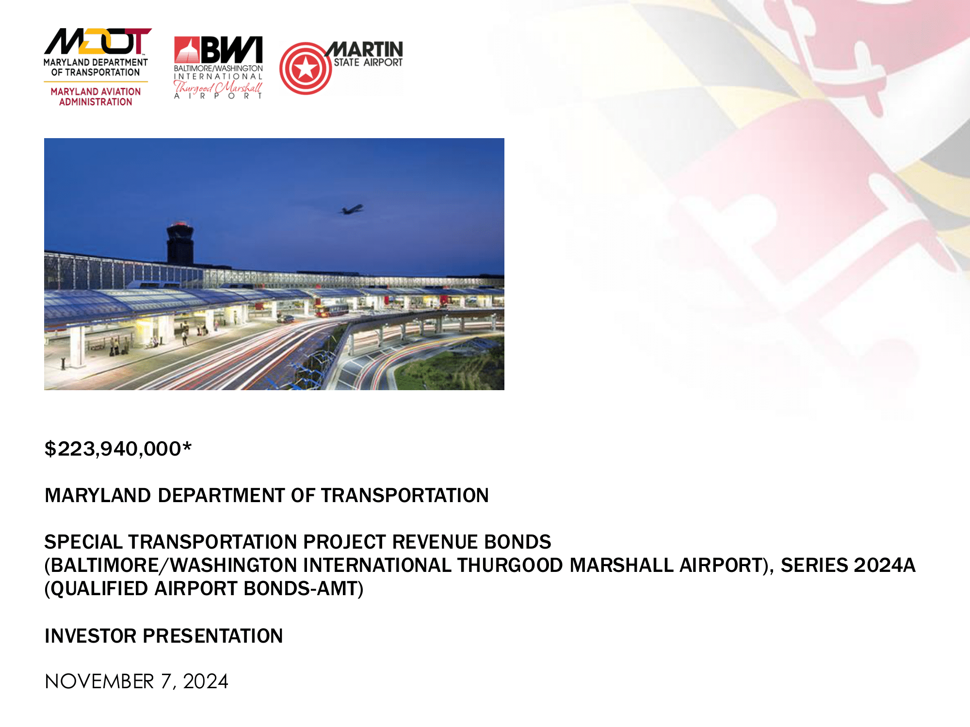 Roadshow for Maryland Department of Transportation