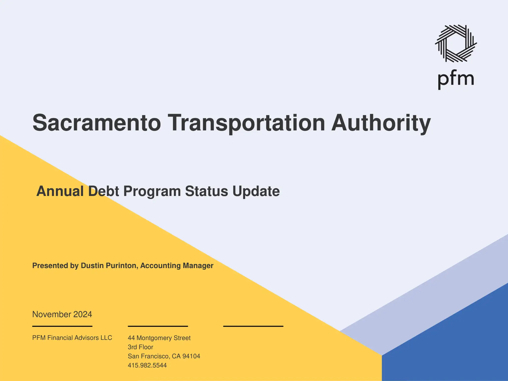 Roadshow for Sacramento Transportation Authority