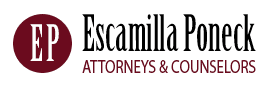 Logo for Escamilla & Poneck, LLP.